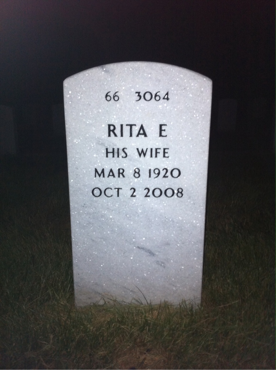 Back of headstone — Edmond Bastek