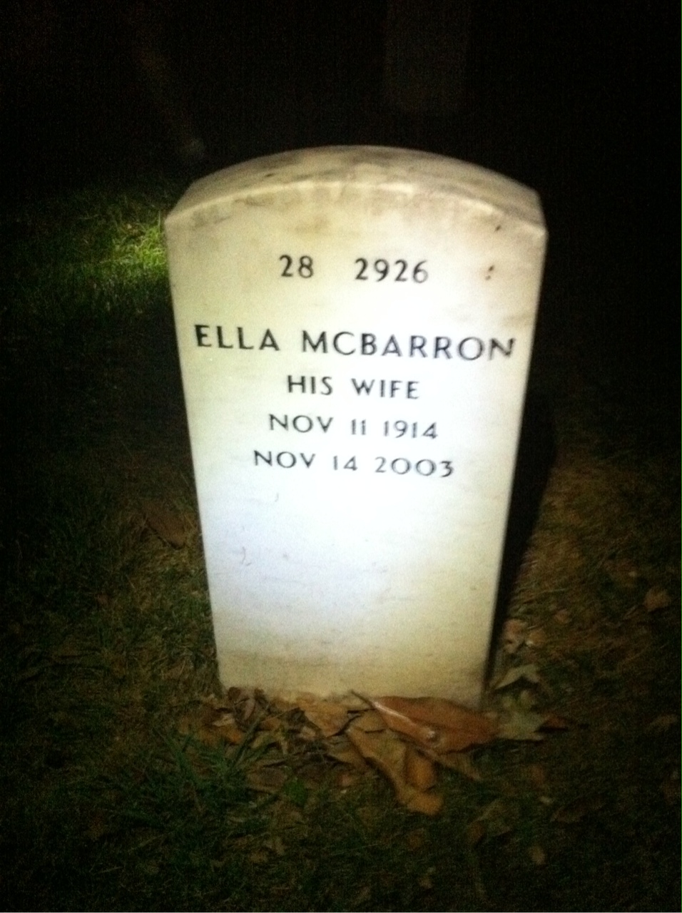 Back of headstone — John Briscoe