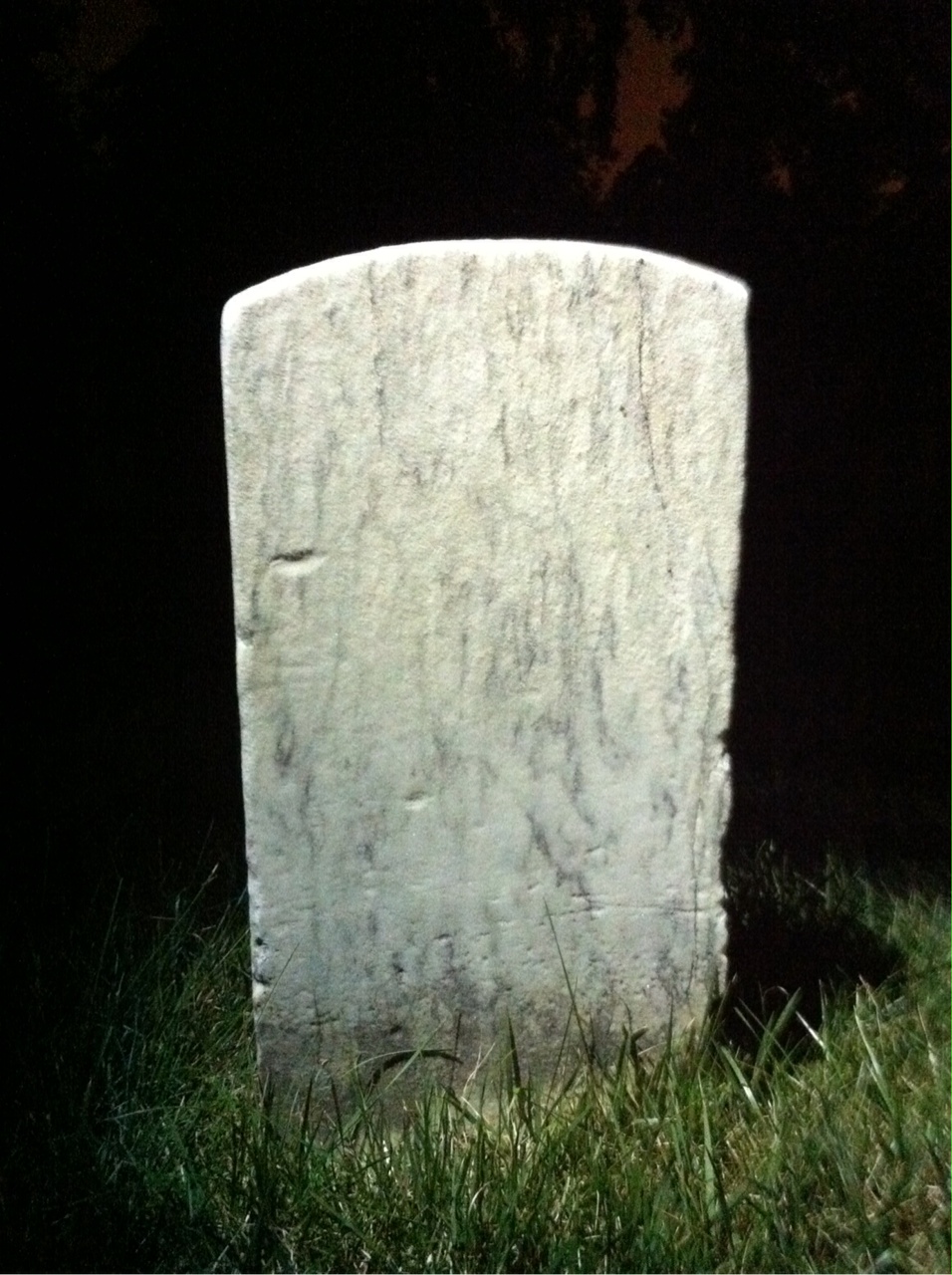 Back of headstone — John Mckay