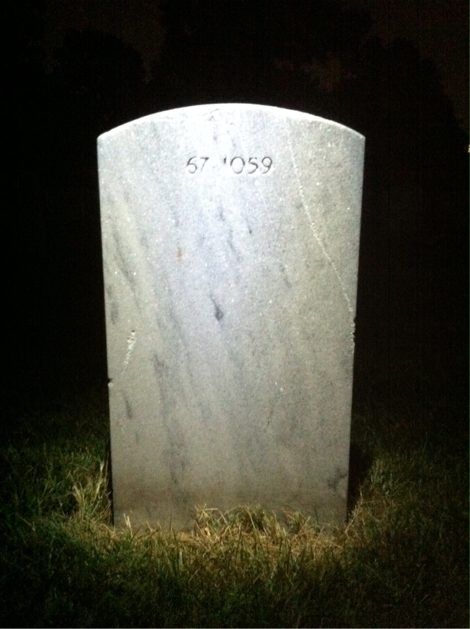 Back of headstone — Michael Collins