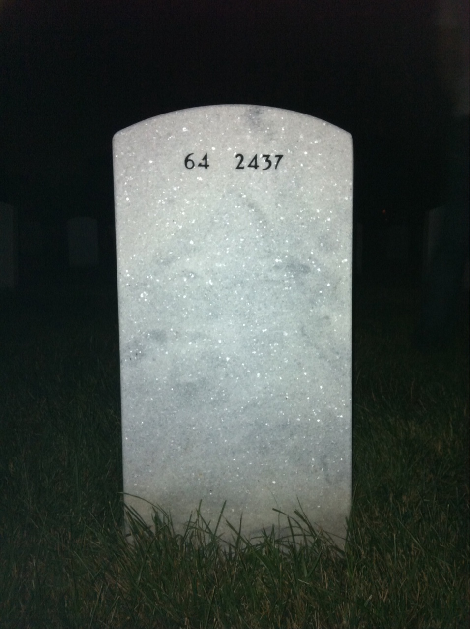 Back of headstone — Hubert Eldridge