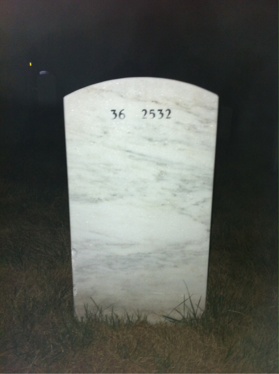 Back of headstone — Joseph Agee