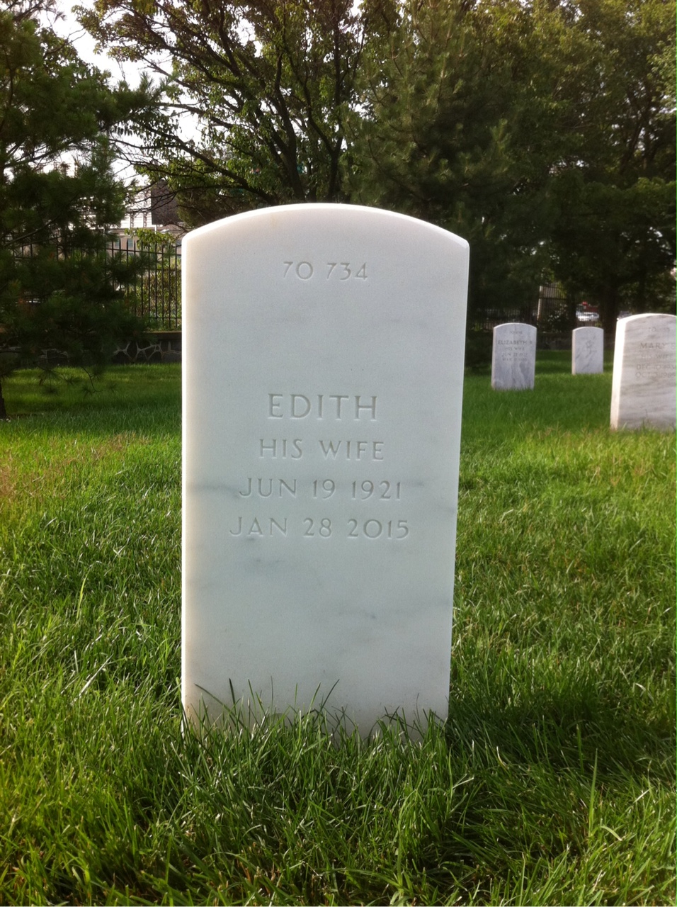 Back of headstone — Martin Devereaux