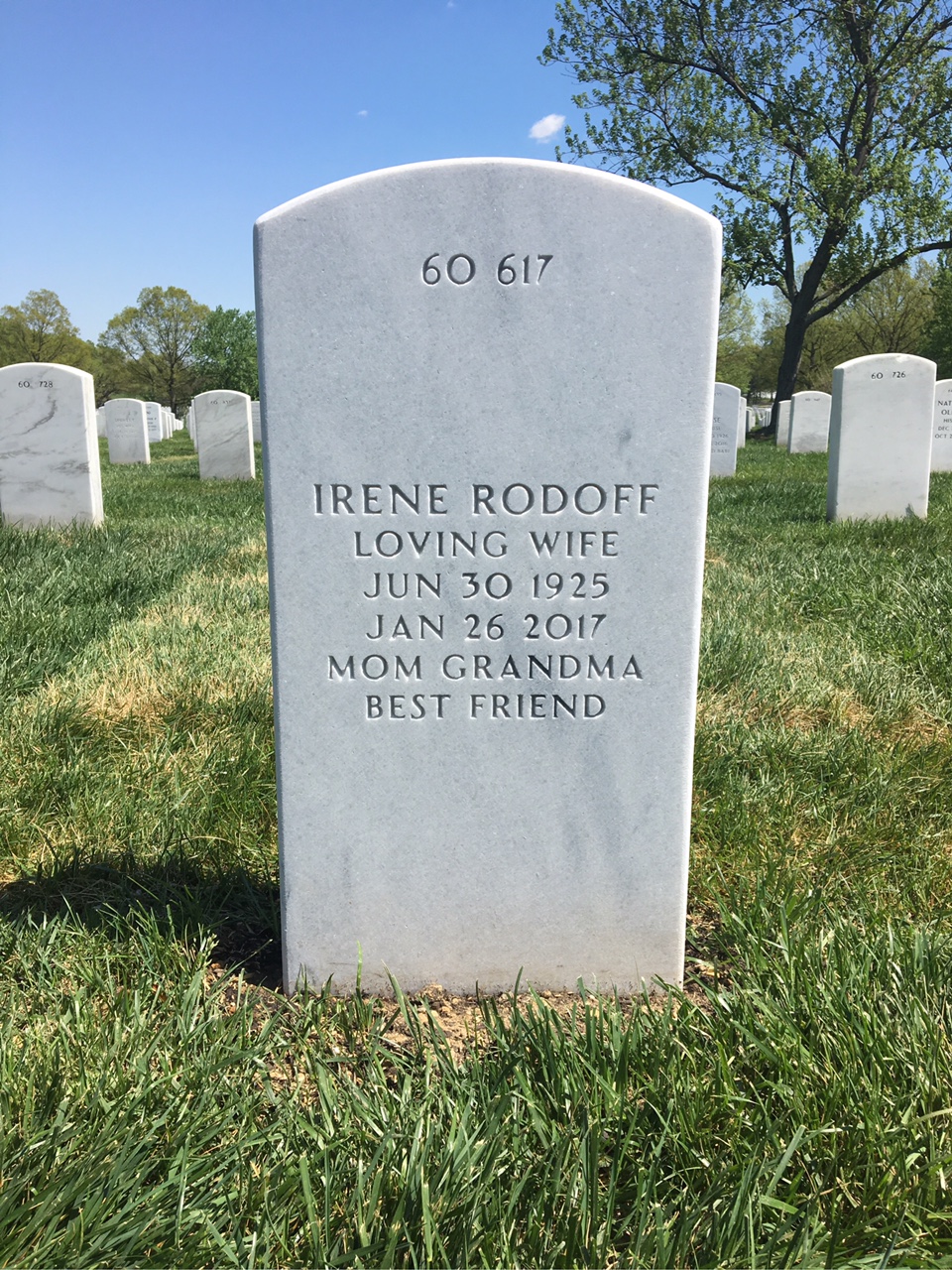 Back of headstone — William Woolf