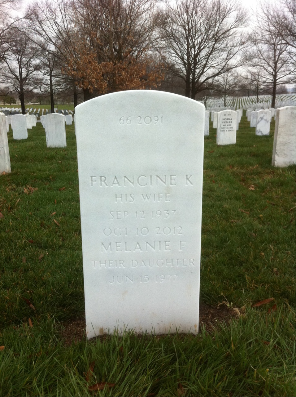 Back of headstone — Donald Thompson
