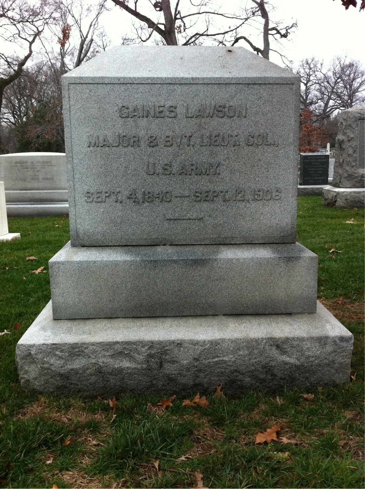 Headstone of Gaines Lawson