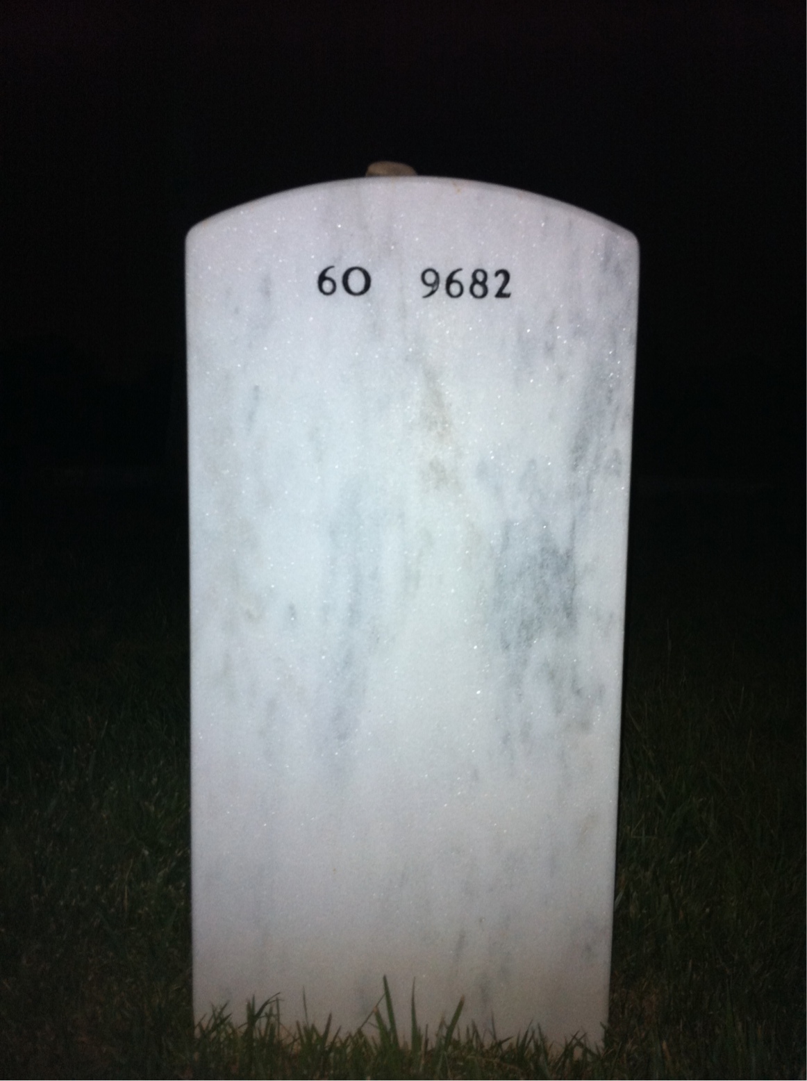 Back of headstone — Matthew Eric George