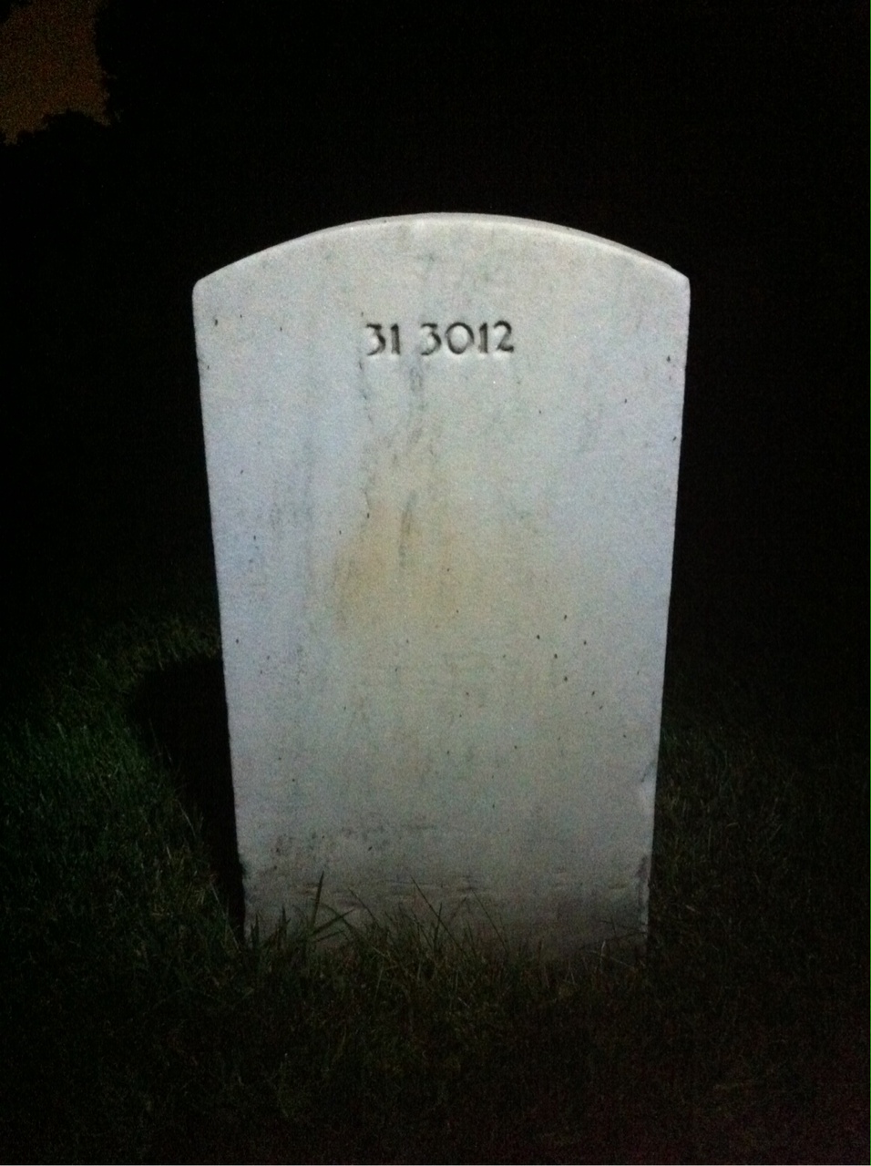Back of headstone — Frank Bain
