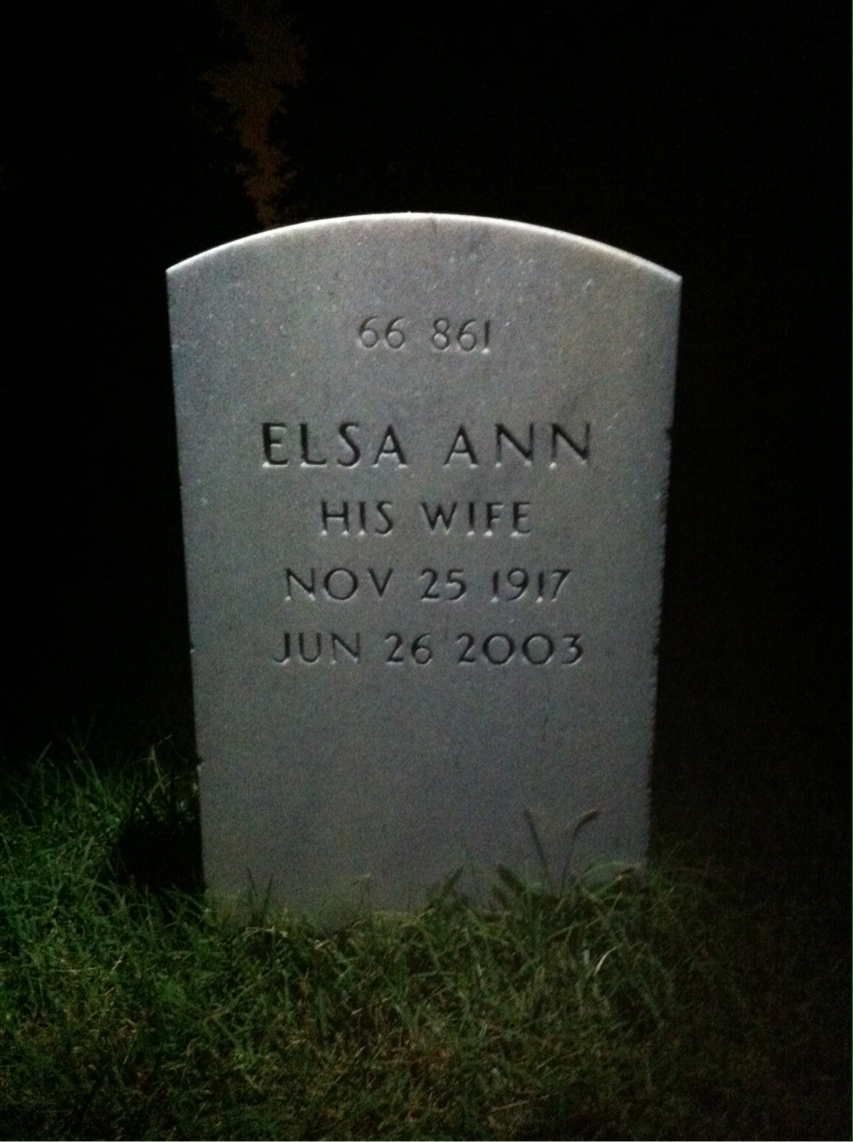 Back of headstone — John Rice