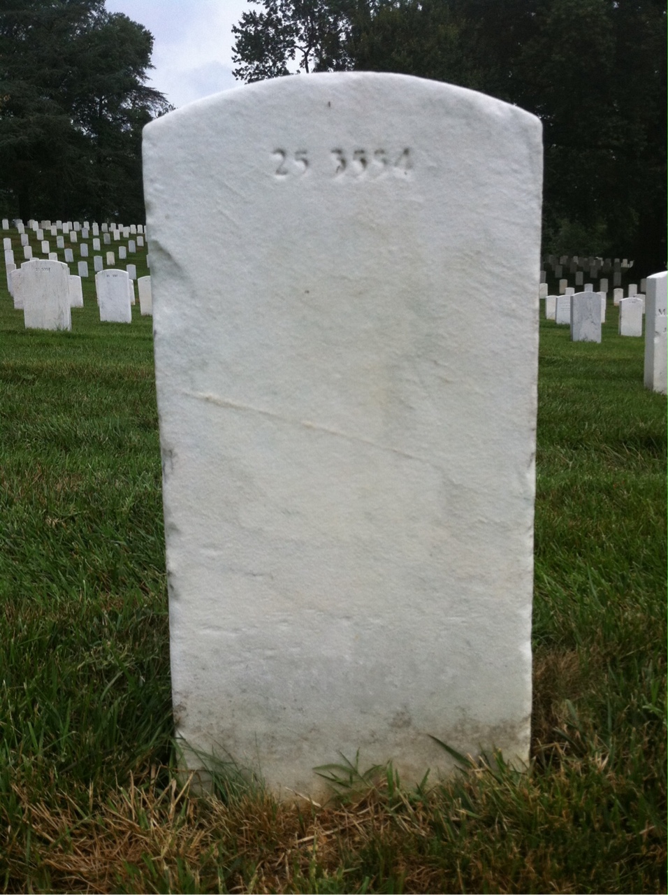 Back of headstone — Stephen Anderson