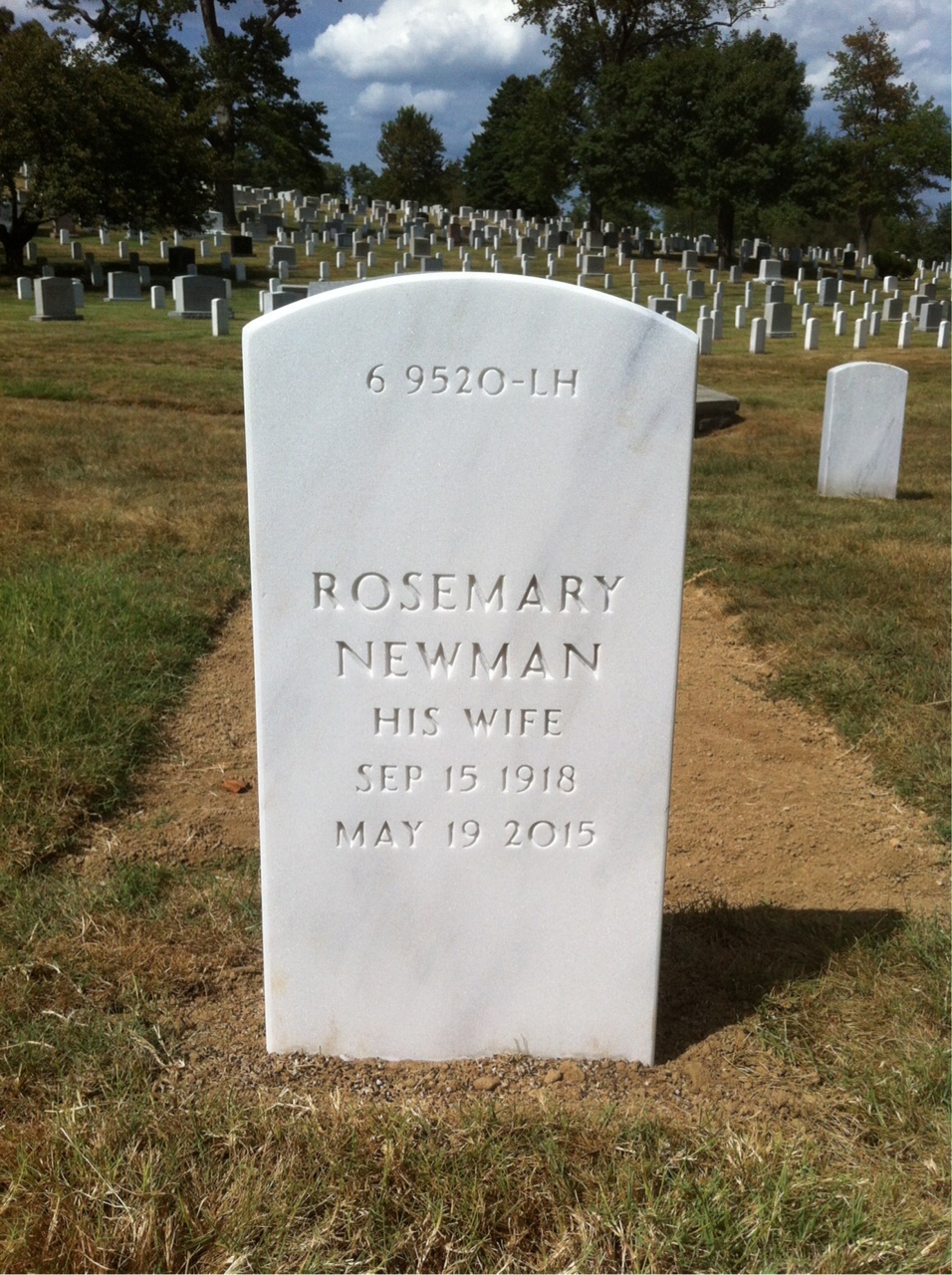 Back of headstone — William Moroney