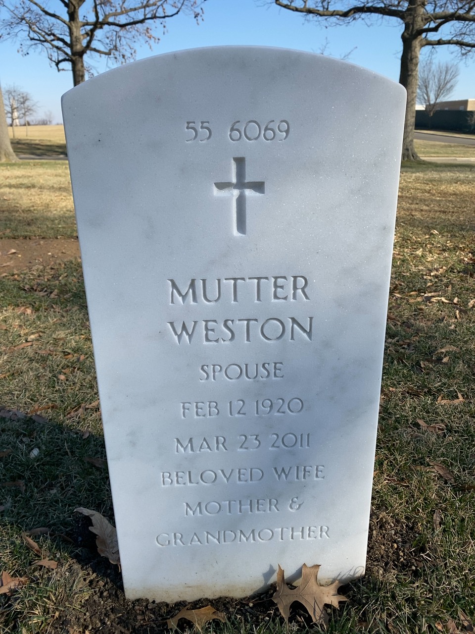 Back of headstone — Vance Mckean