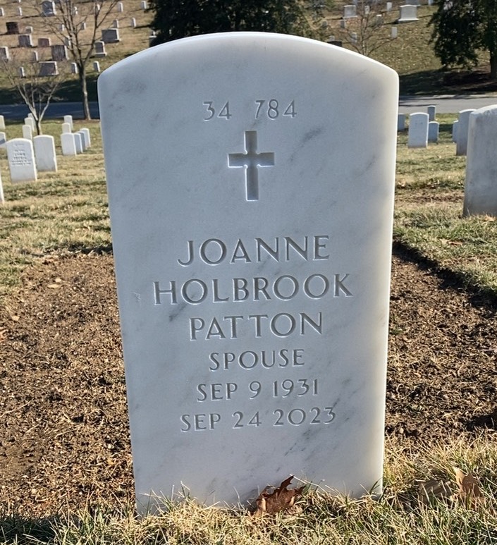 Back of headstone — George Patton