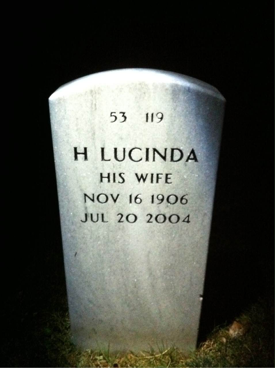 Back of headstone — Harry Magee