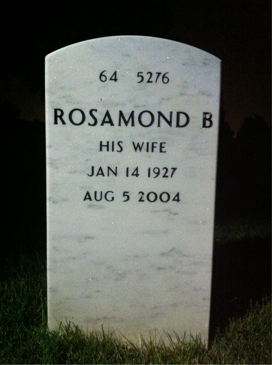 Back of headstone — Thomas Morris