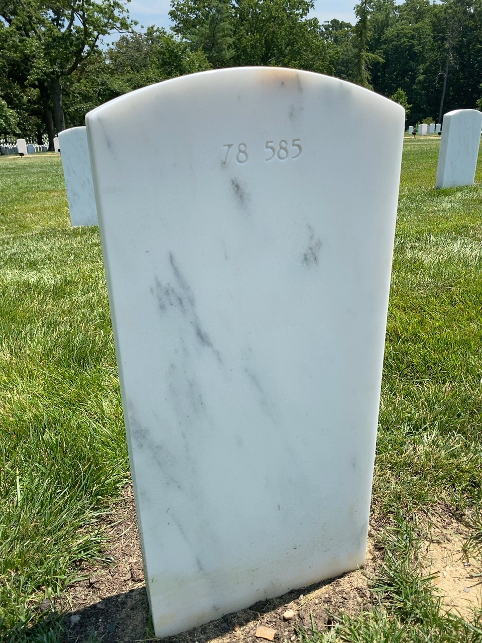 Back of headstone — Gerald Atkinson