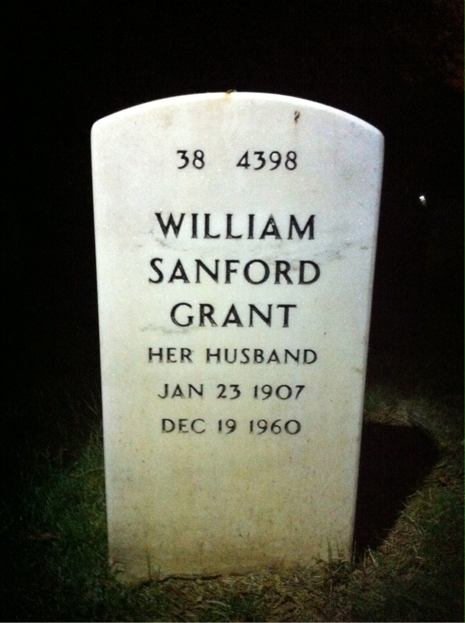Back of headstone — Ethel Baker
