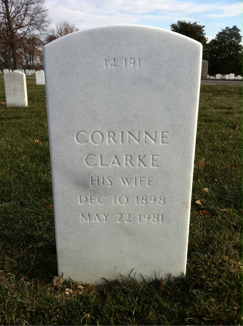 Back of headstone — Frederick Munchmeyer