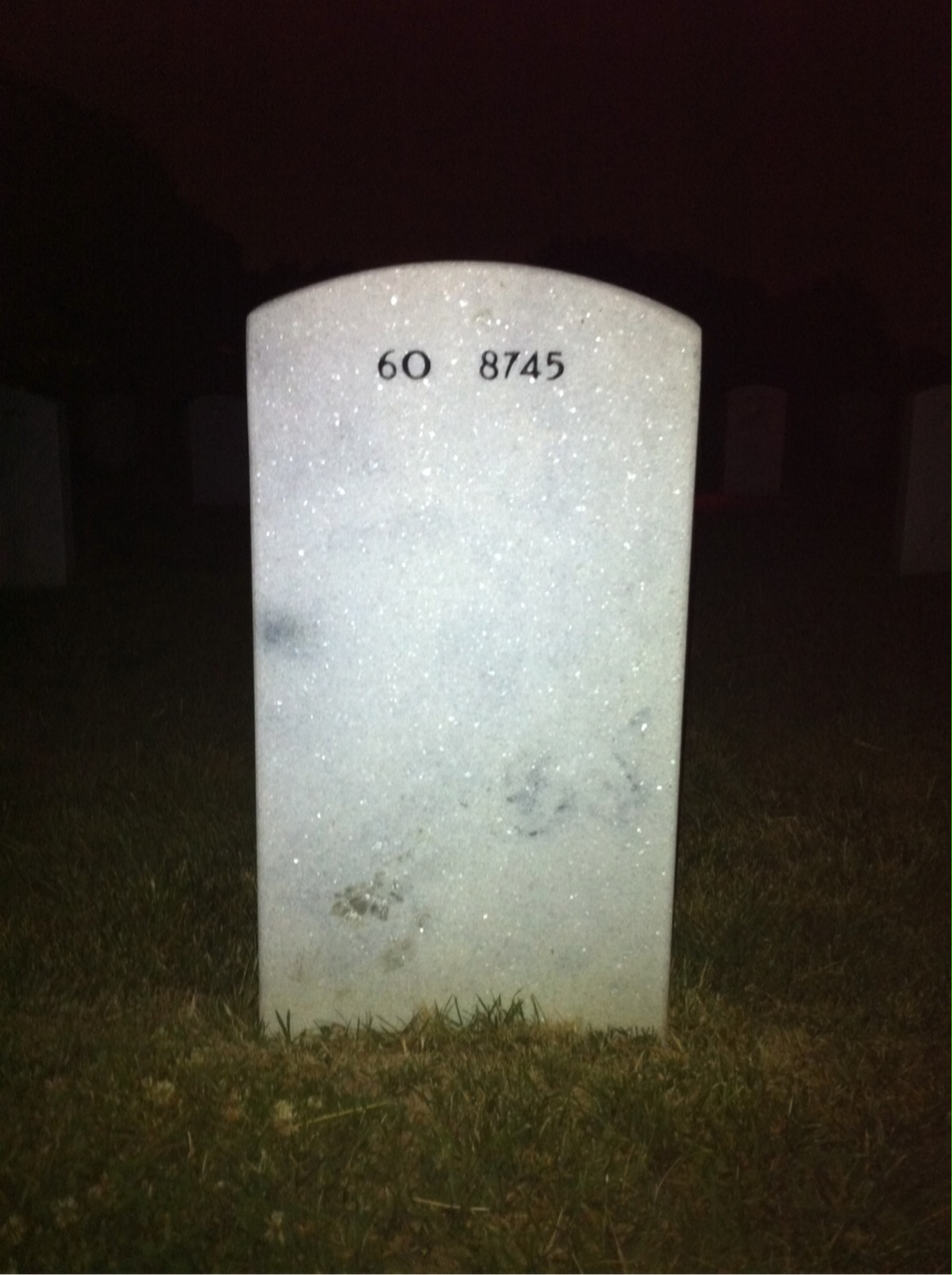 Back of headstone — Warren Frank