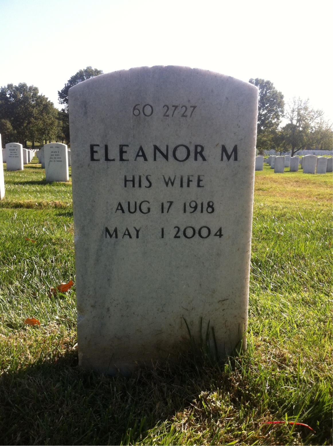 Back of headstone — Walter Hughes
