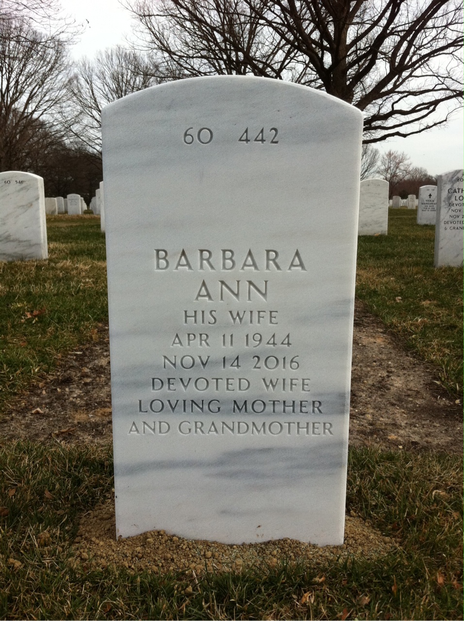 Back of headstone — Richard Lentini
