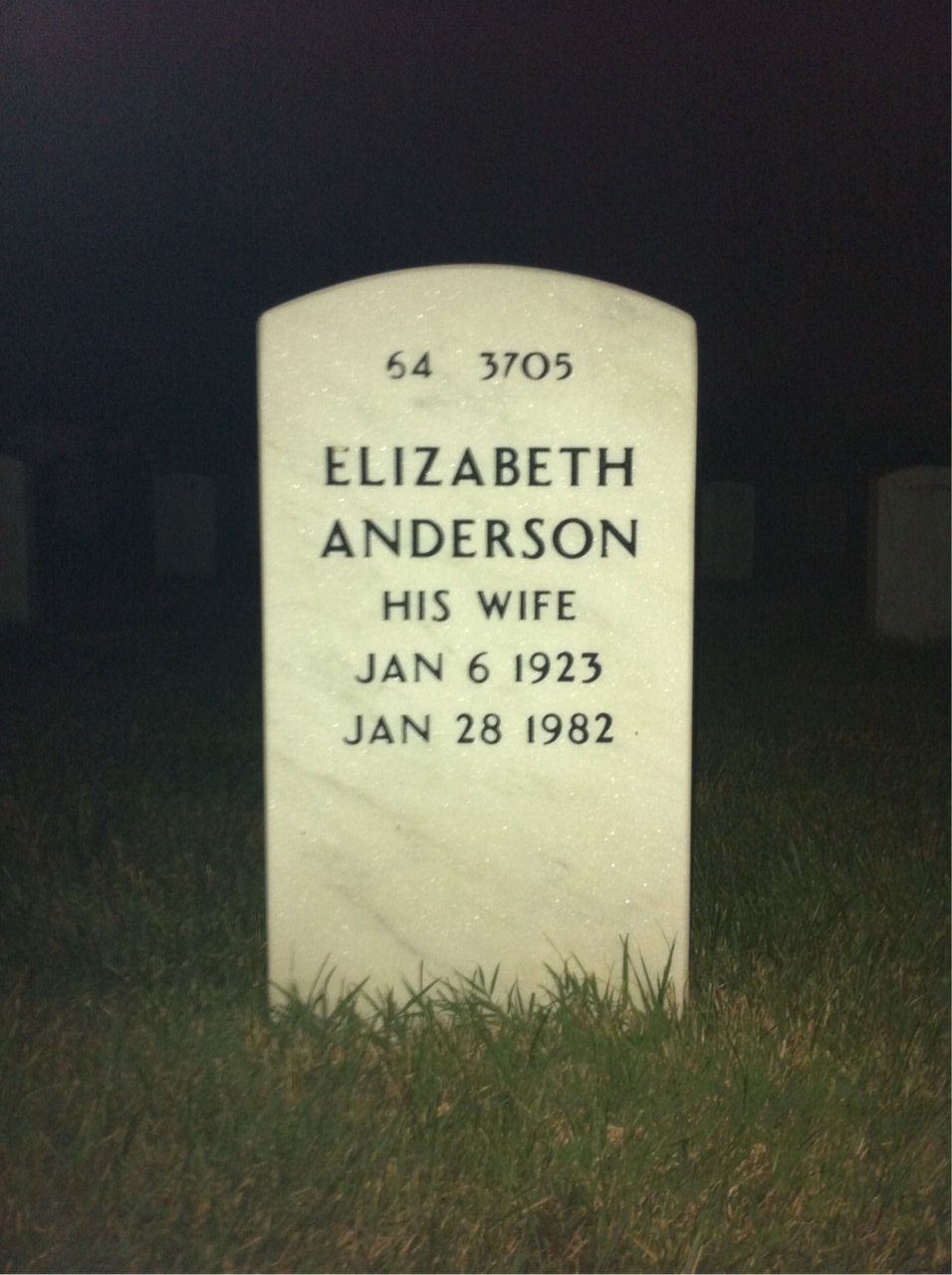 Back of headstone — Herbert Geisler