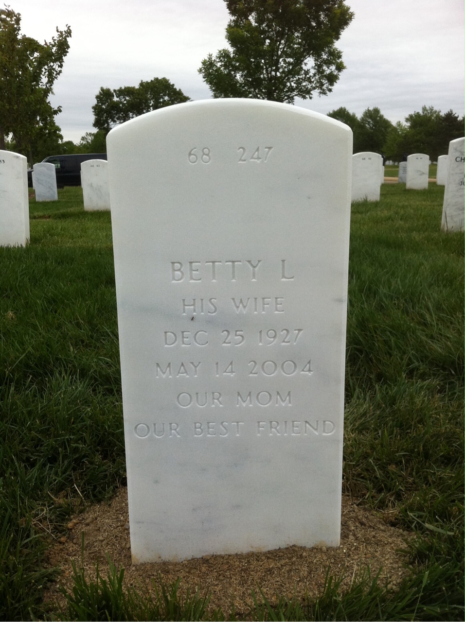 Back of headstone — Edward Van Hise