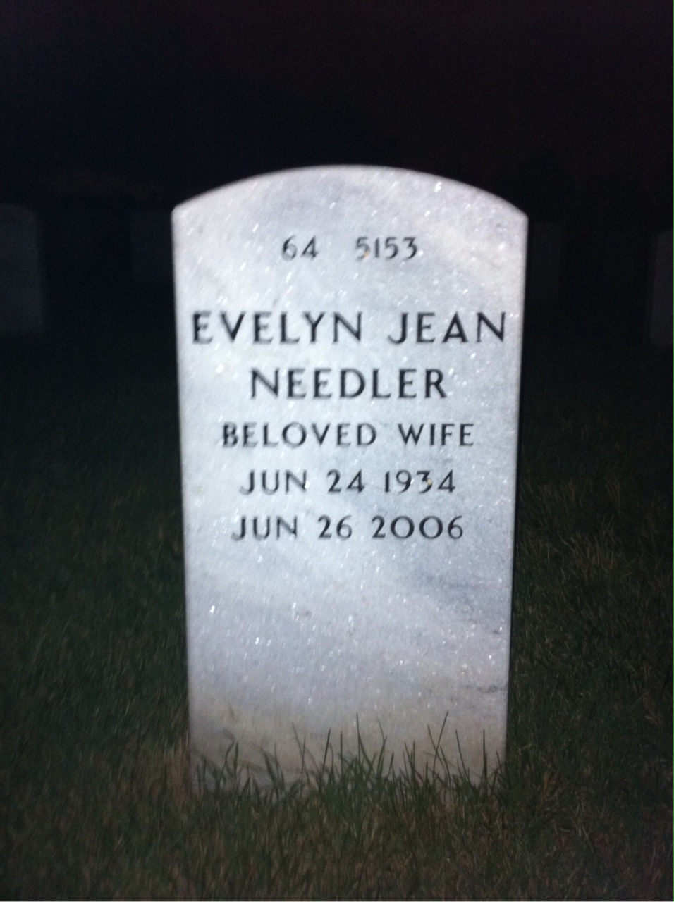Back of headstone — Cecil Moorhead