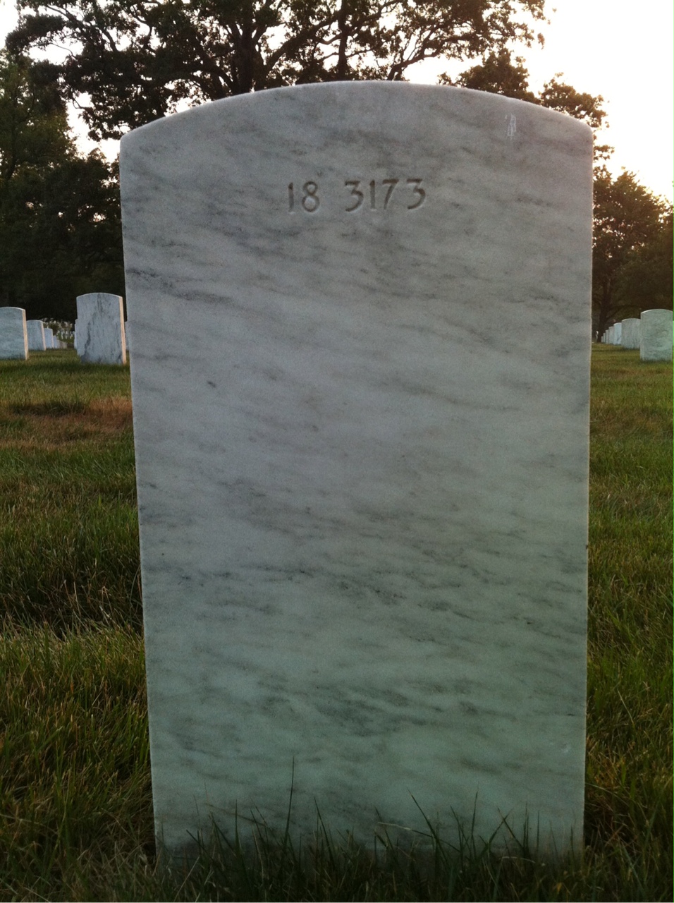 Back of headstone — Pete Mike