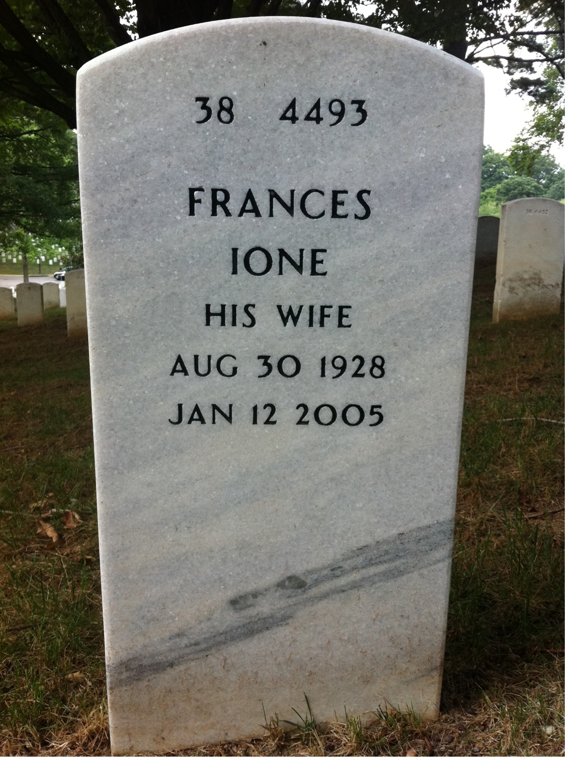 Back of headstone — Carl Goldbranson