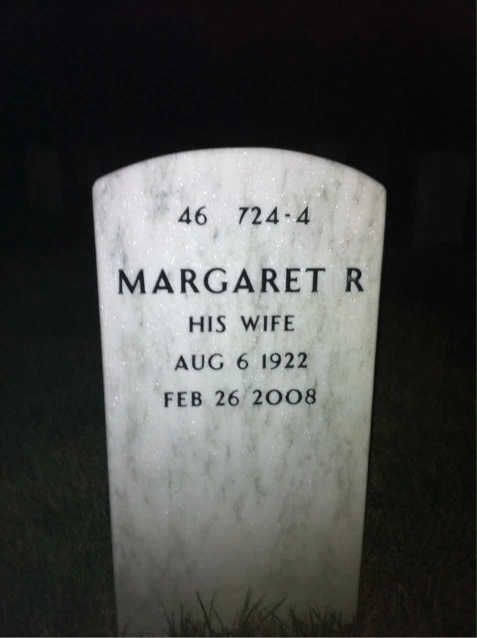 Back of headstone — Robert Stoever