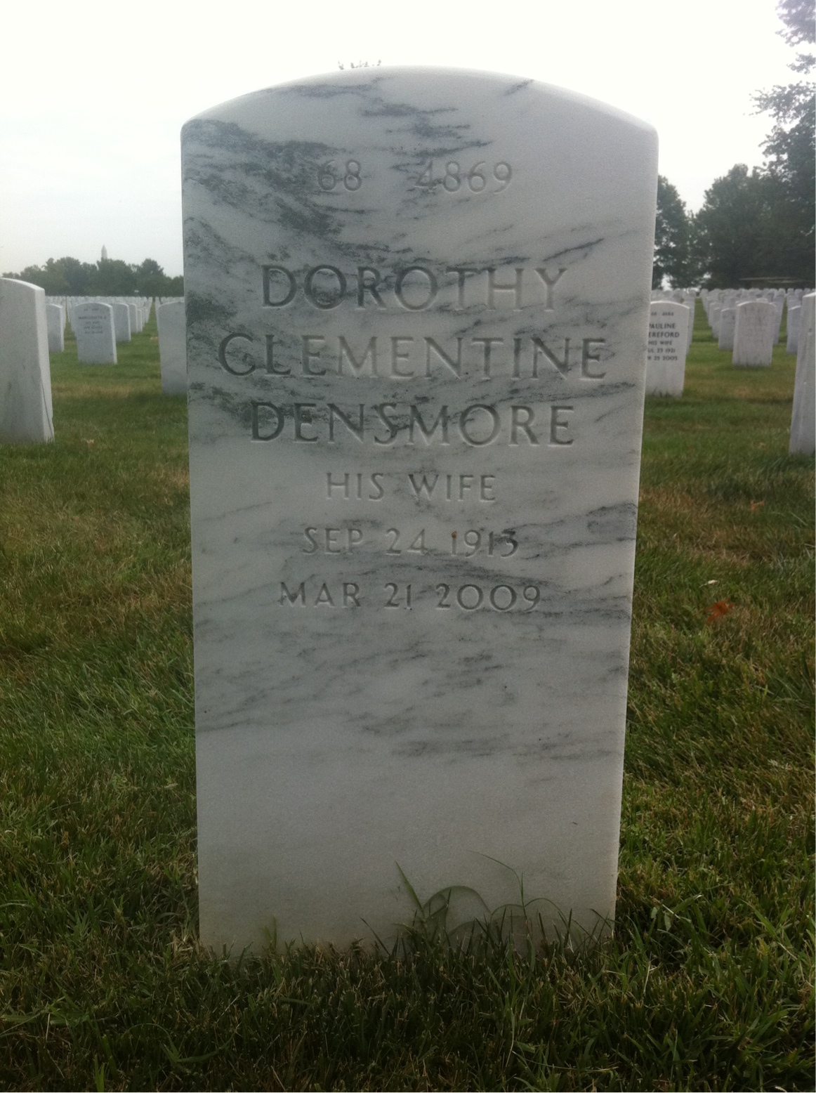 Back of headstone — Elmer Chaffee