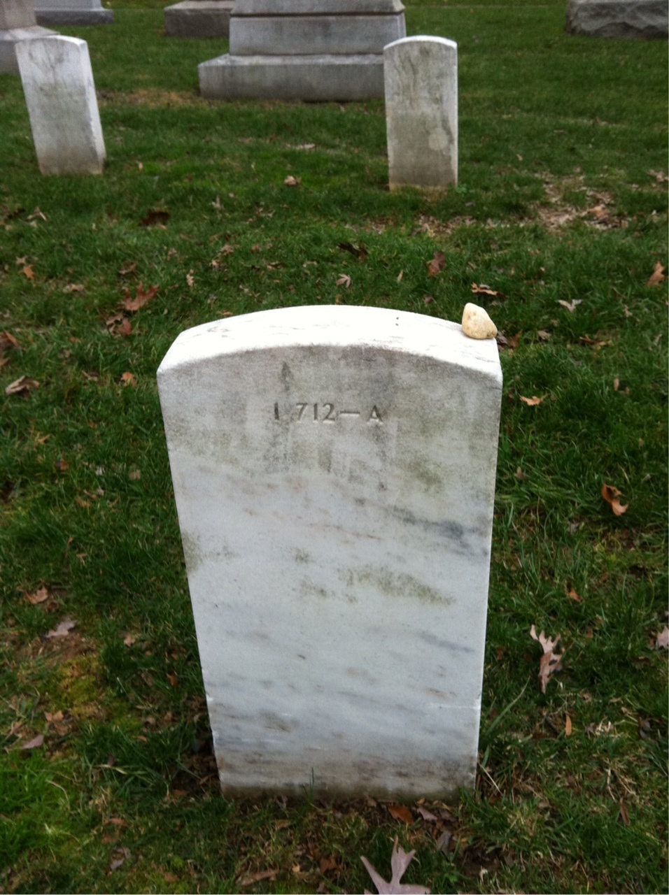Back of headstone — Robert Peck