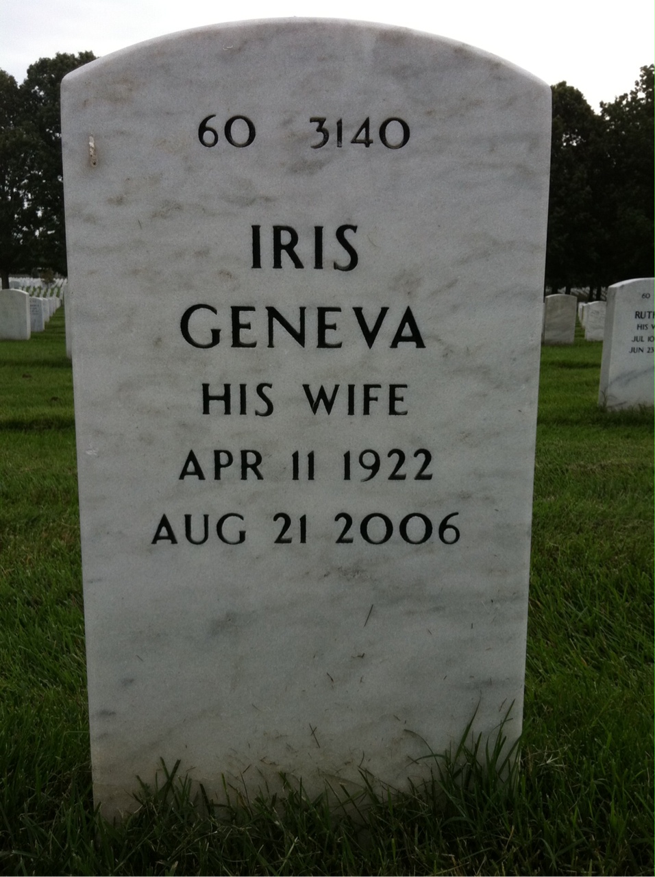 Back of headstone — Adrian Barker