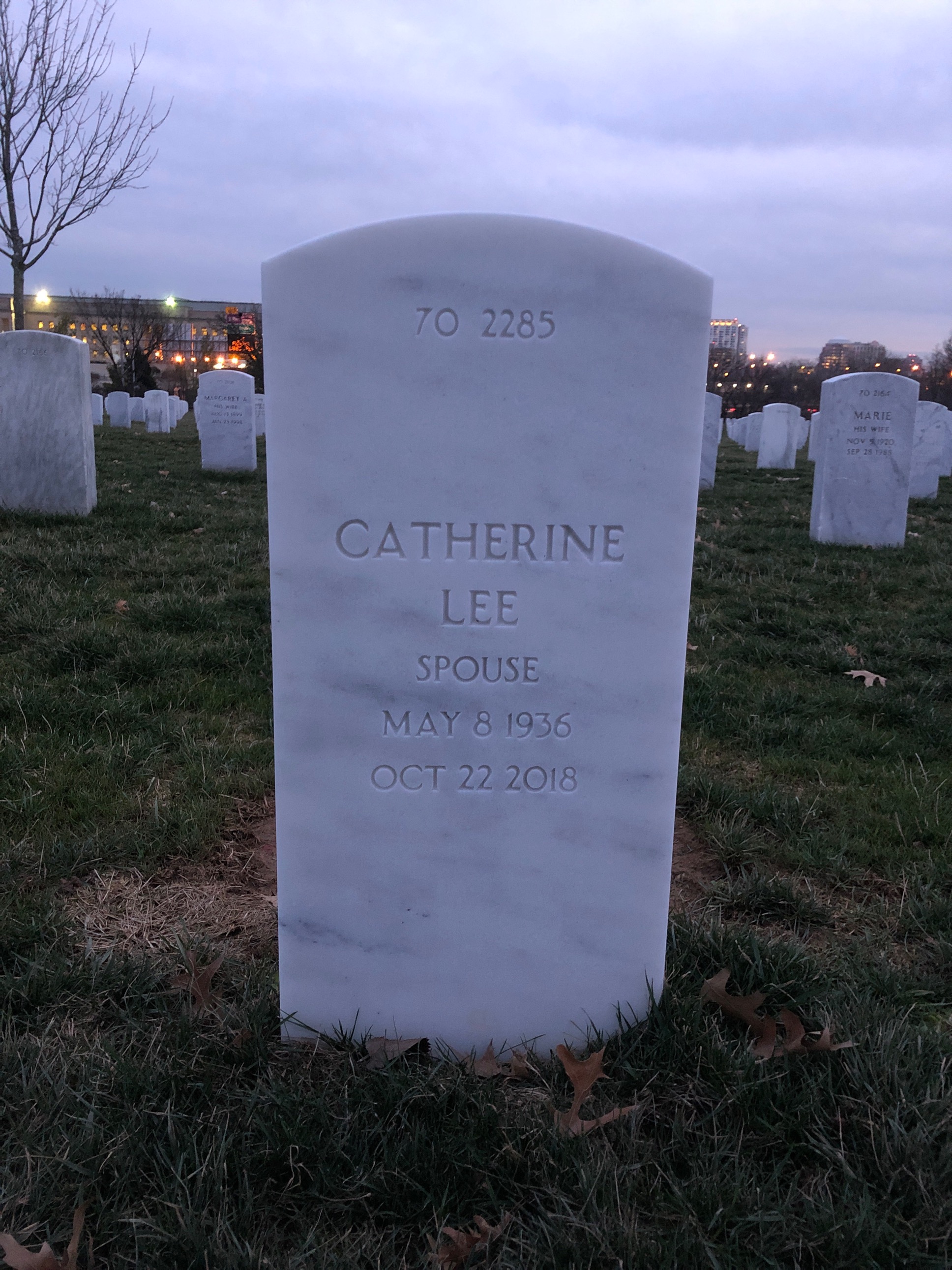 Back of headstone — Carl Mosher