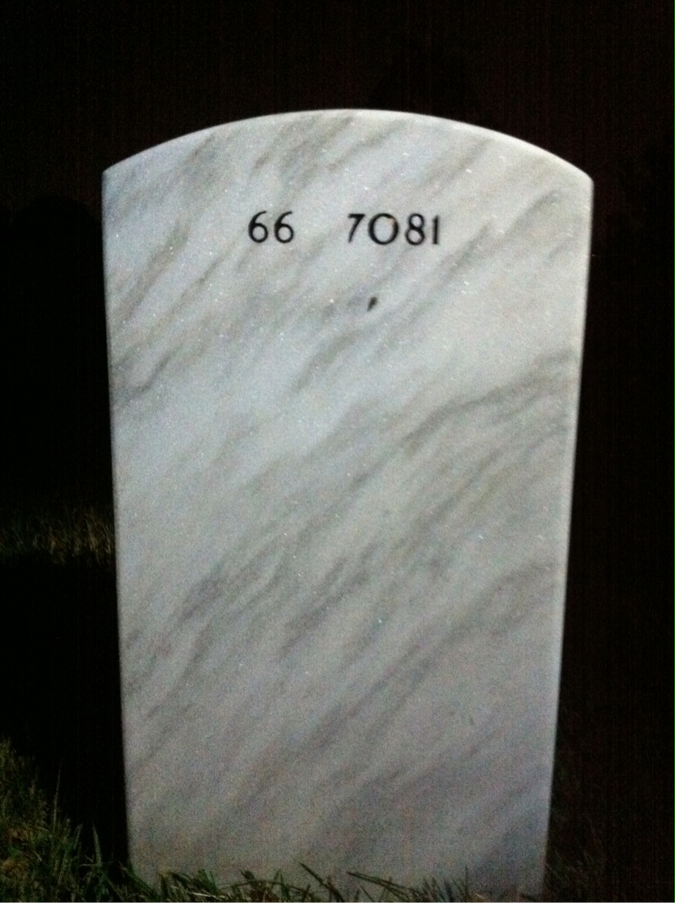 Back of headstone — Charles Gentry