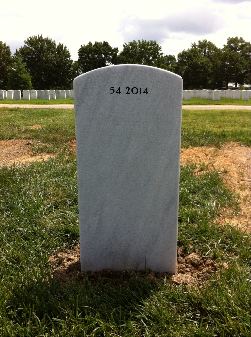 Back of headstone — Harold Arnold