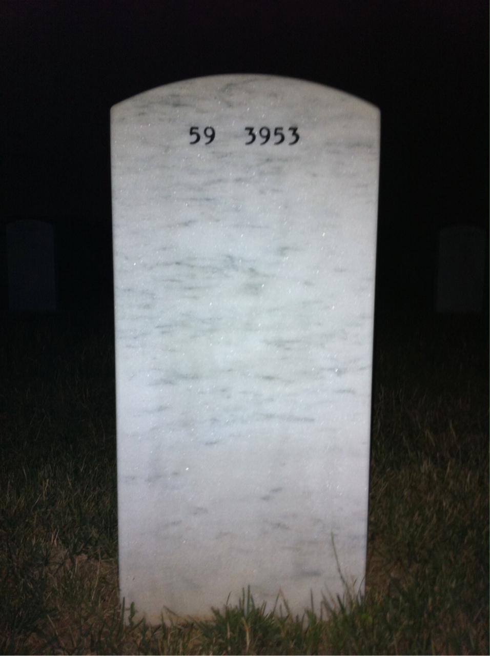 Back of headstone — John Krebs