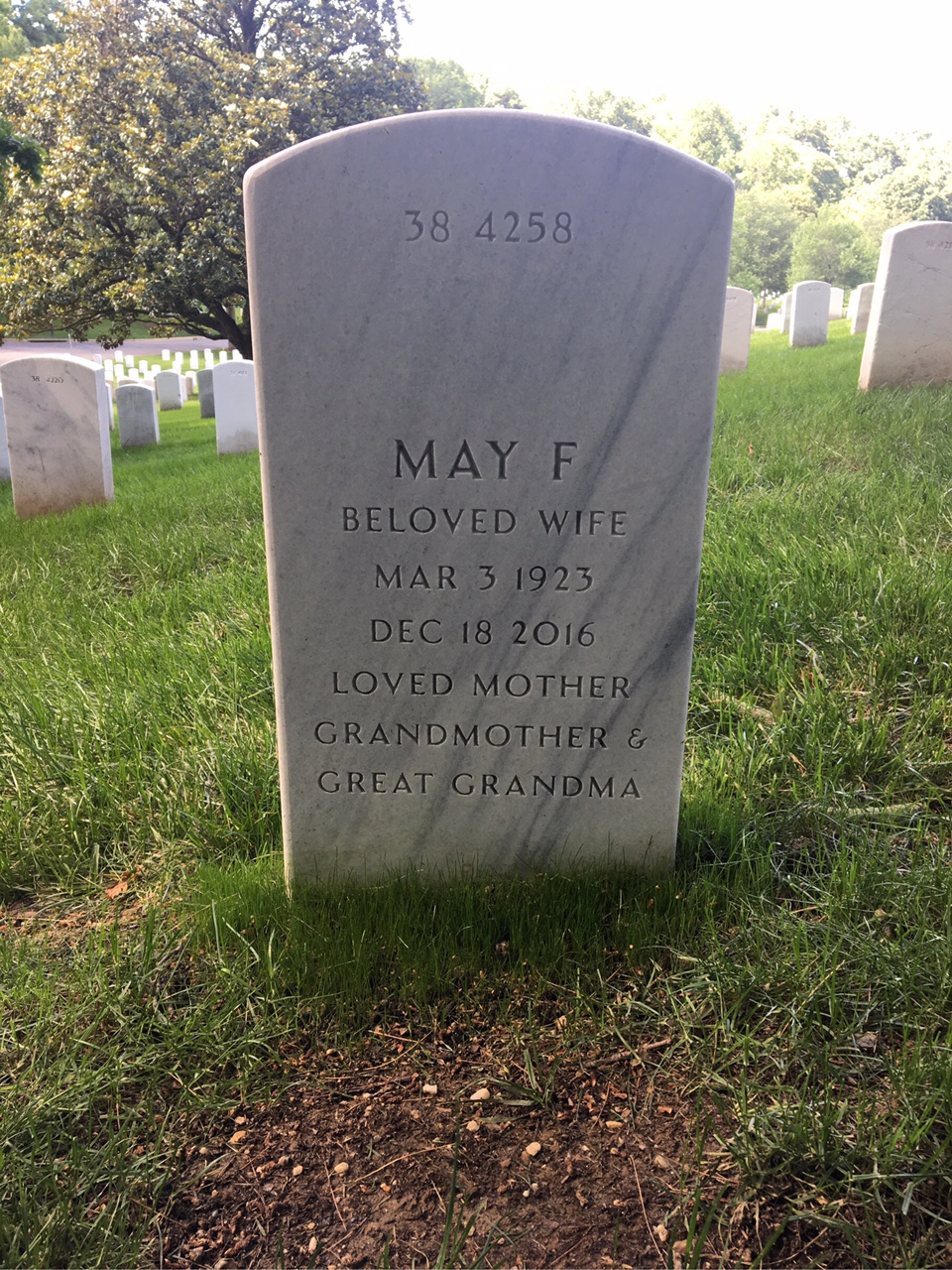 Back of headstone — William Jehlen