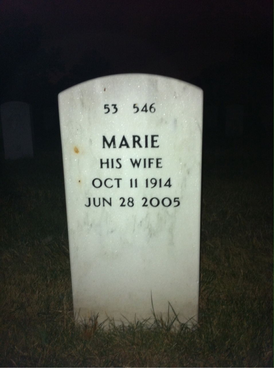 Back of headstone — George Young