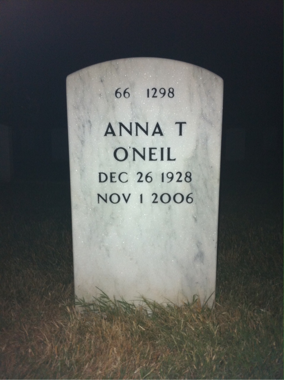 Back of headstone — Paul Teehan