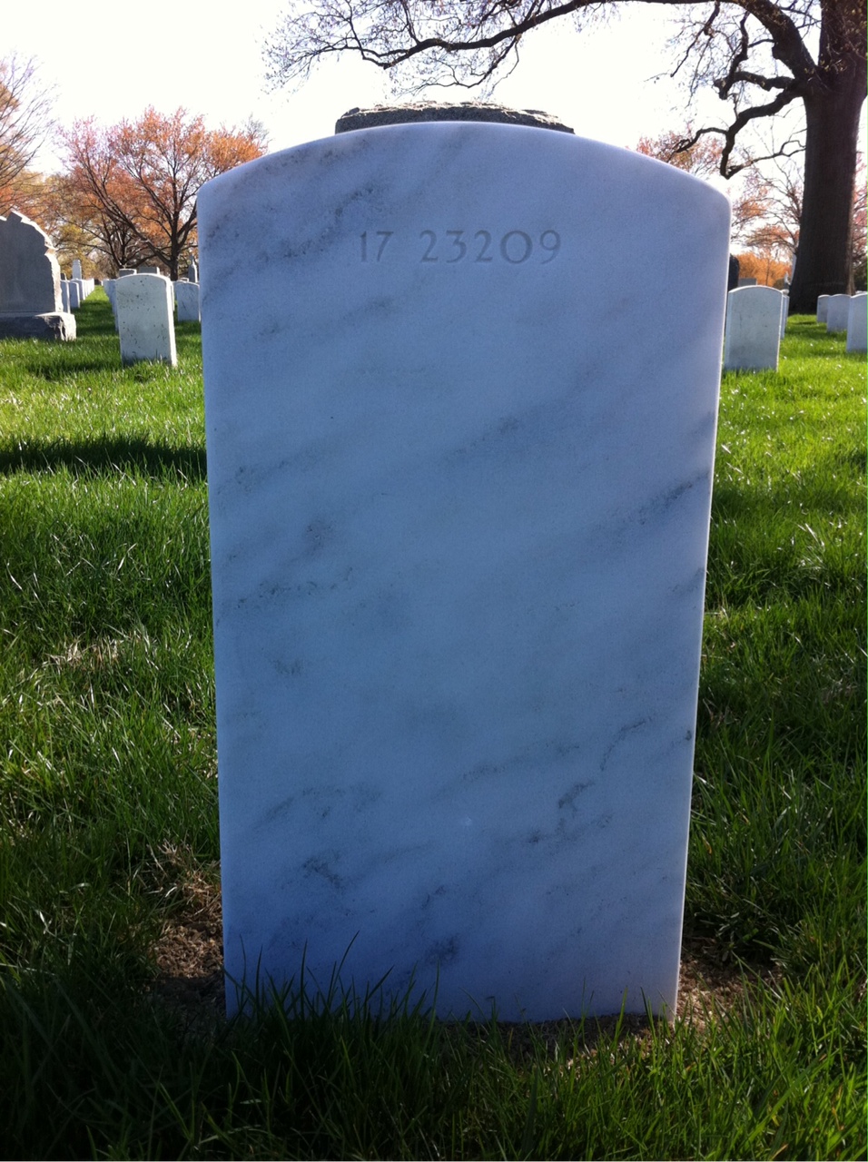 Back of headstone — George Bailey
