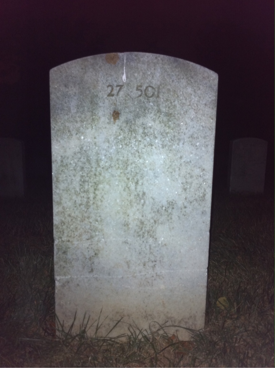 Back of headstone — William Moser