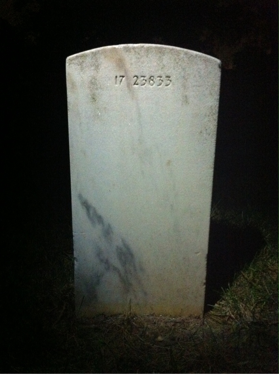 Back of headstone — George Moore