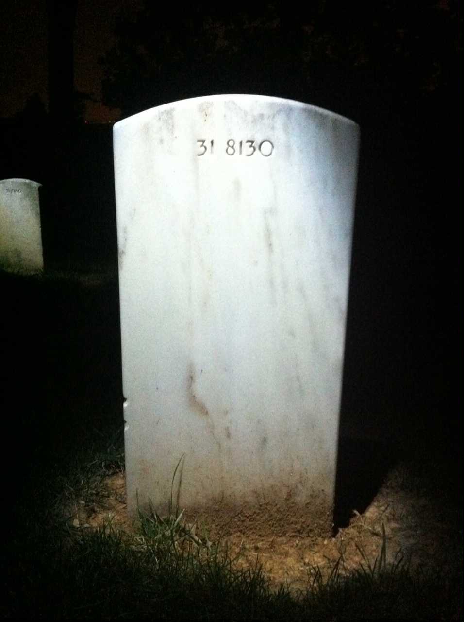 Back of headstone — Eva Moody