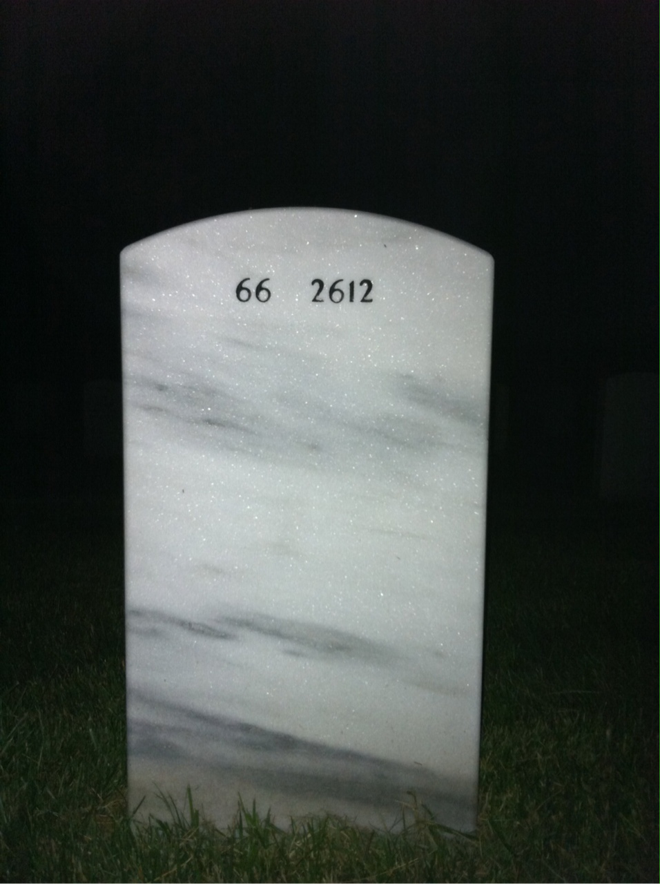 Back of headstone — Roland Johnson