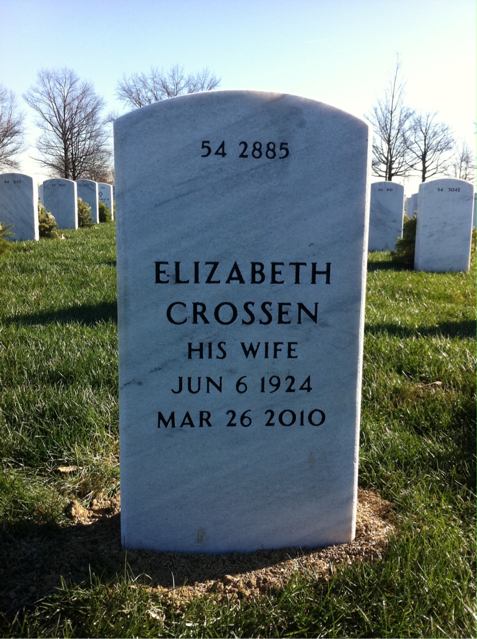 Back of headstone — Linsey Ashley