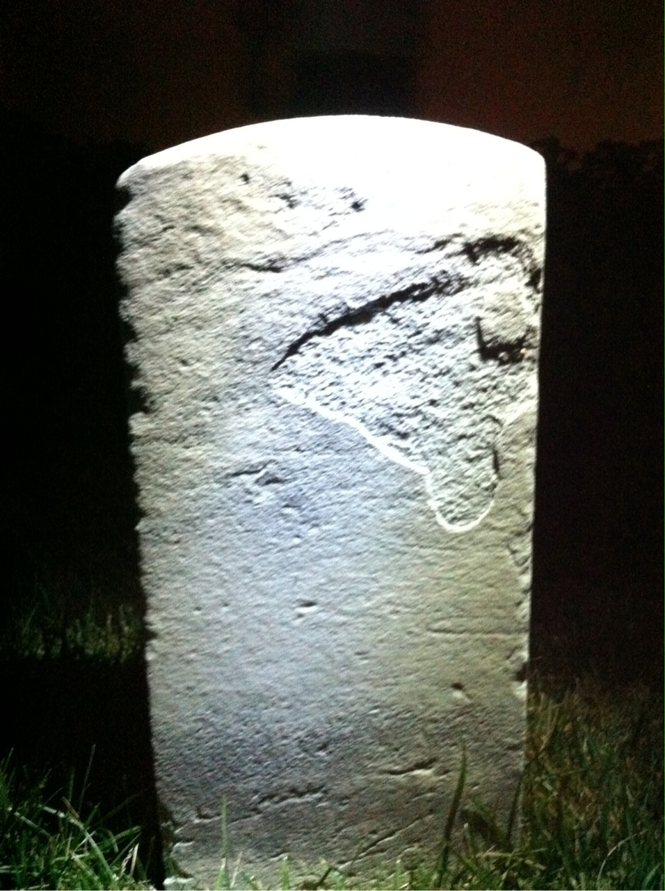 Back of headstone — Hasen Monroe