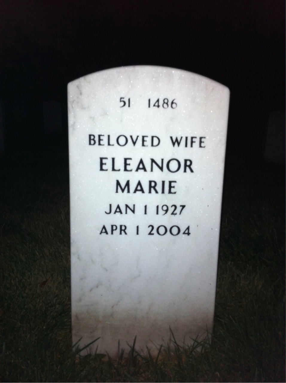 Back of headstone — Frank Trozzo