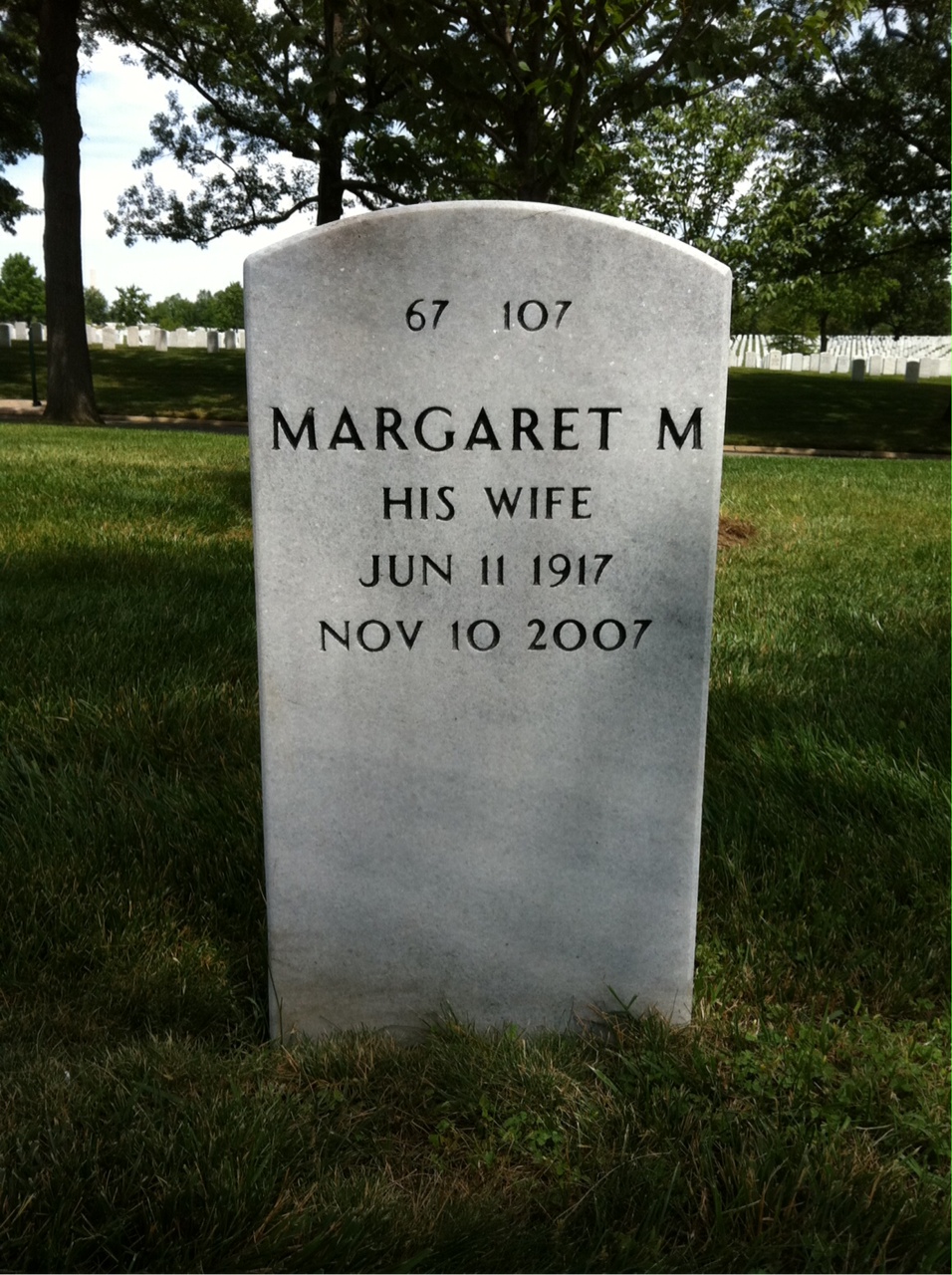 Back of headstone — Theodore Larson